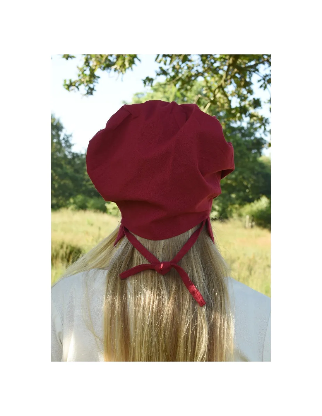 Cofia Mujer Medieval con pliegues, varios colores