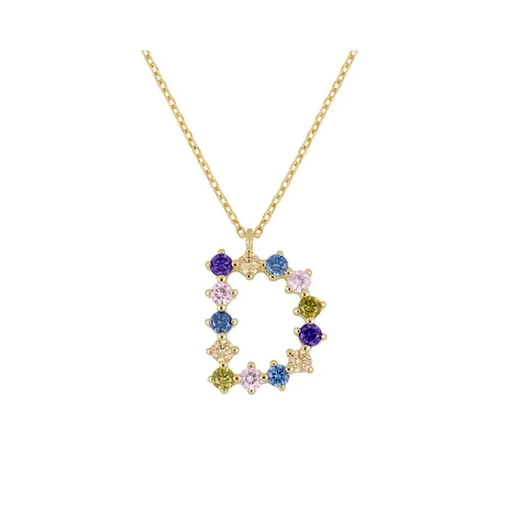 Collar Stones Letter Oro