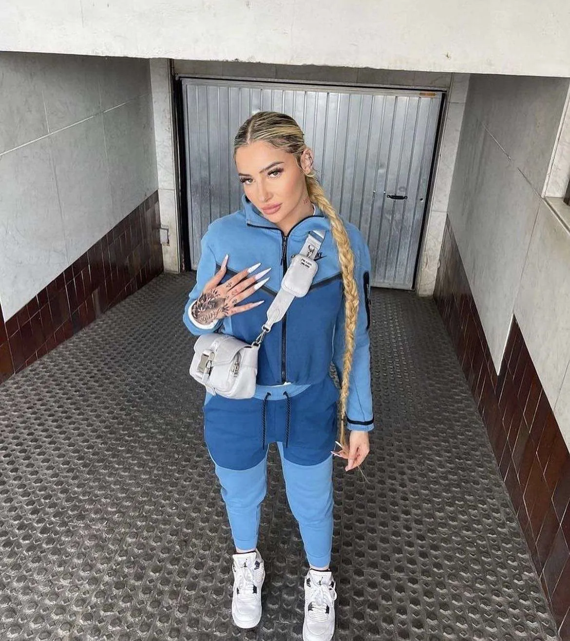 Conjunto de Chándal Nike Tech Fleece Azul