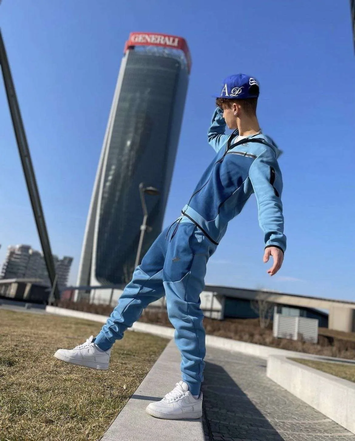 Conjunto de Chándal Nike Tech Fleece Azul