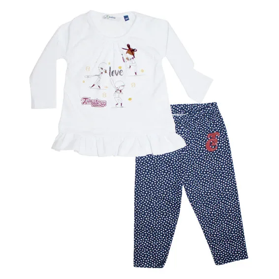 Conjunto Nia Muecas Blanco Azul Bebé