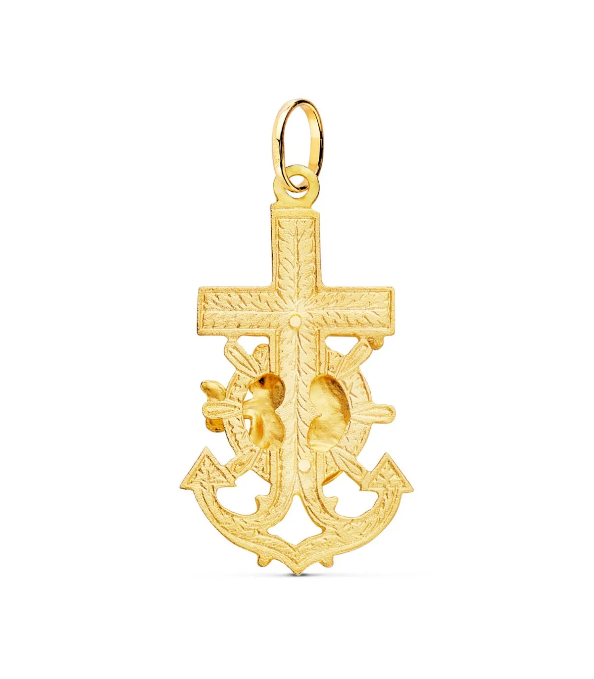 Cruz Marinera Virgen del Carmen Oro 18K 40mm