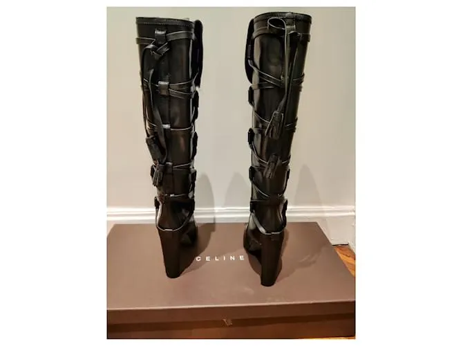 Céline botas altas celine Negro 