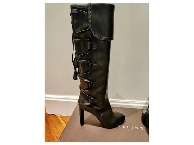 Céline botas altas celine Negro 