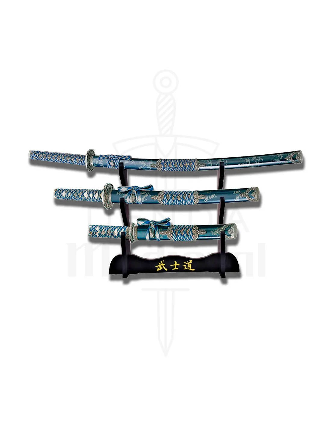 Daisho Katana, wakizashi, tanto y soporte de sobremesa