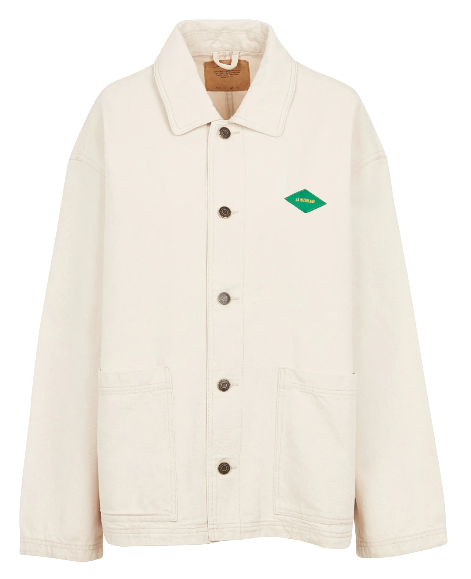 DATCITY  CHAQUETA DE ALGODóN CON CUELLO CLáSICO EN BEIGE