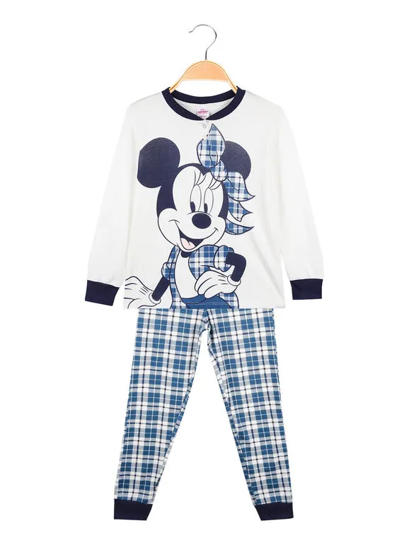 Disney Pijama largo Minnie para niña en cálido algodón