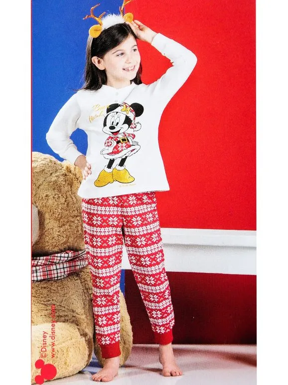 Disney Pijama navideño para niña en cálido algodón