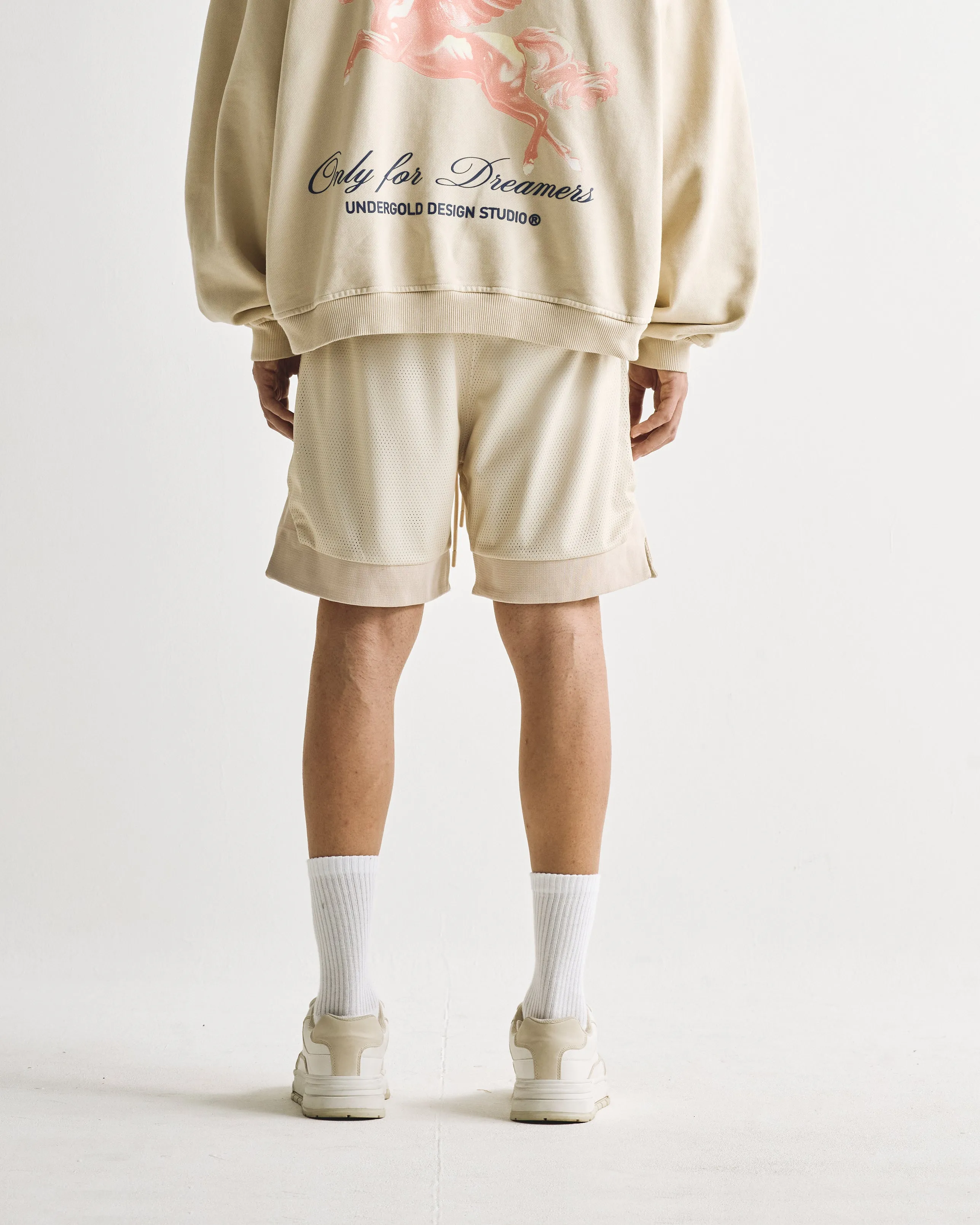 Dreamers Goldie Basketball Shorts Cream