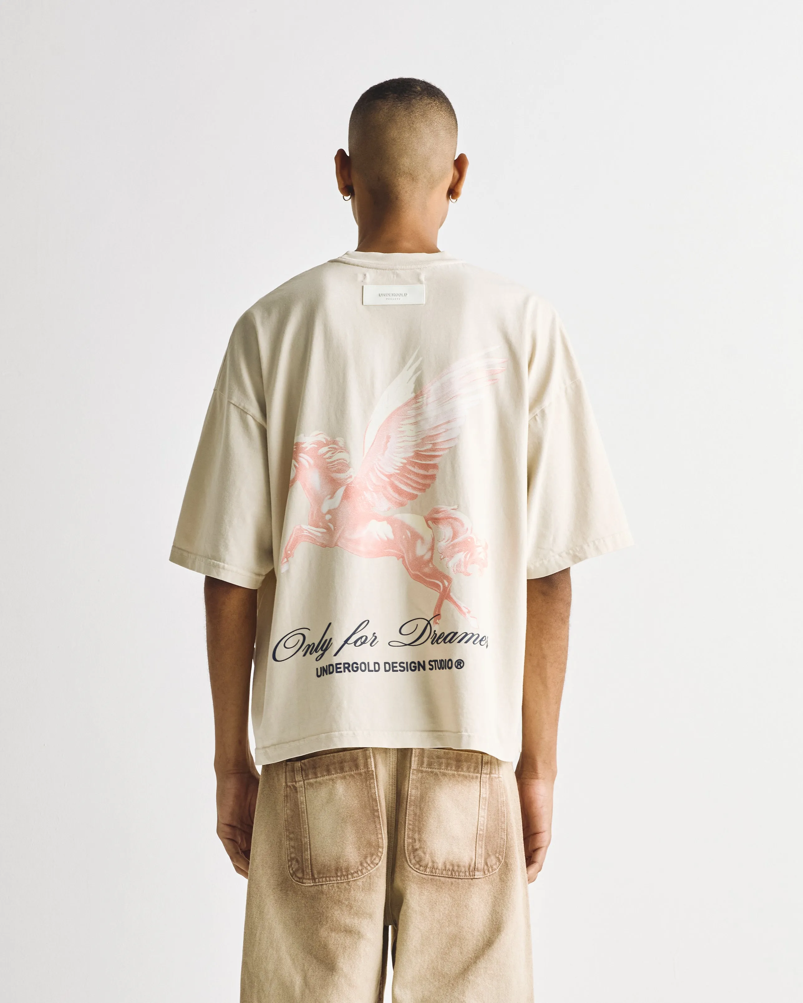 DREAMERS PEGASUS BOXY FIT TSHIRT CREAM