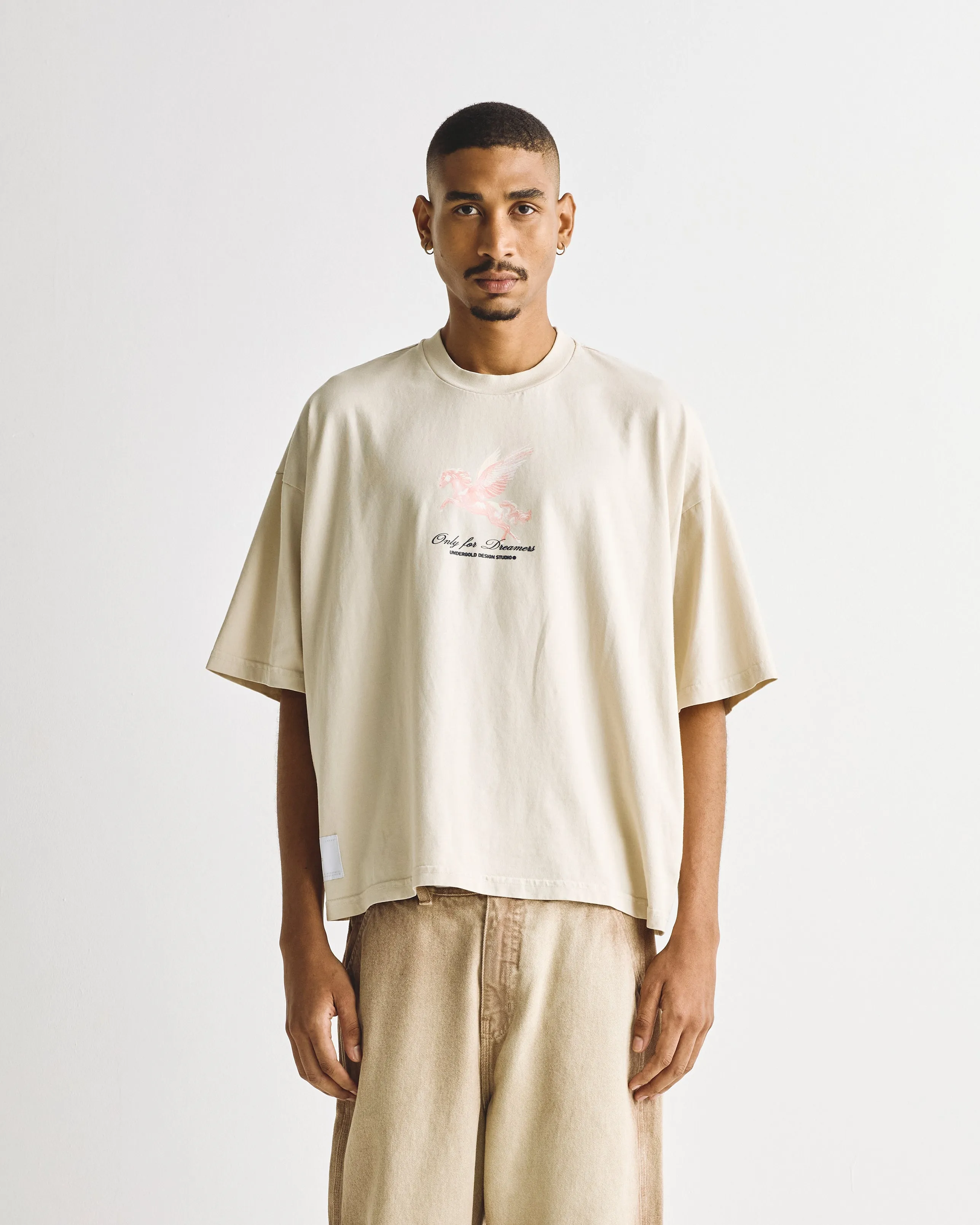 DREAMERS PEGASUS BOXY FIT TSHIRT CREAM