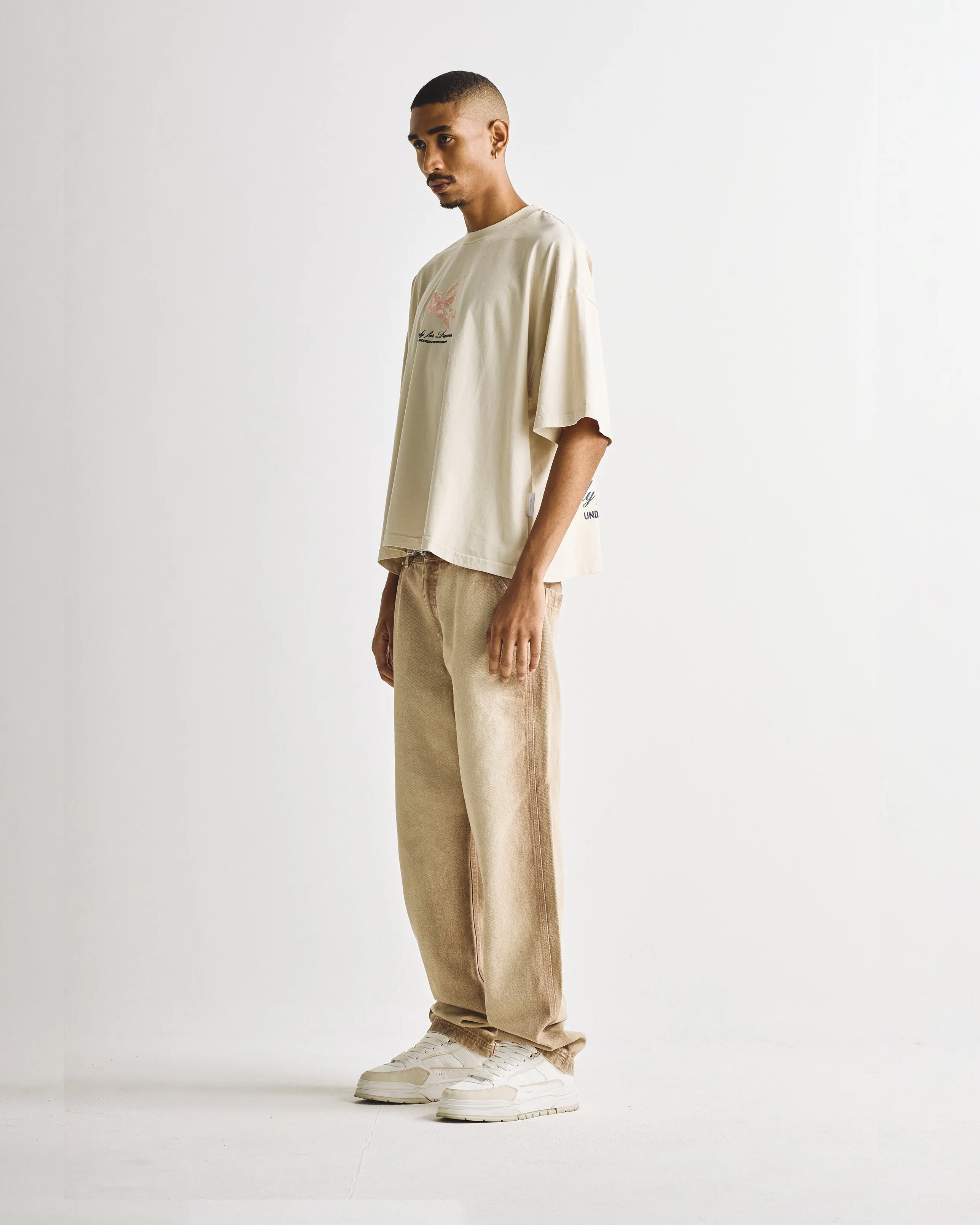 DREAMERS PEGASUS BOXY FIT TSHIRT CREAM
