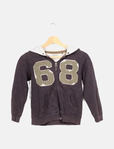 Esprit Chaqueta gris estampada