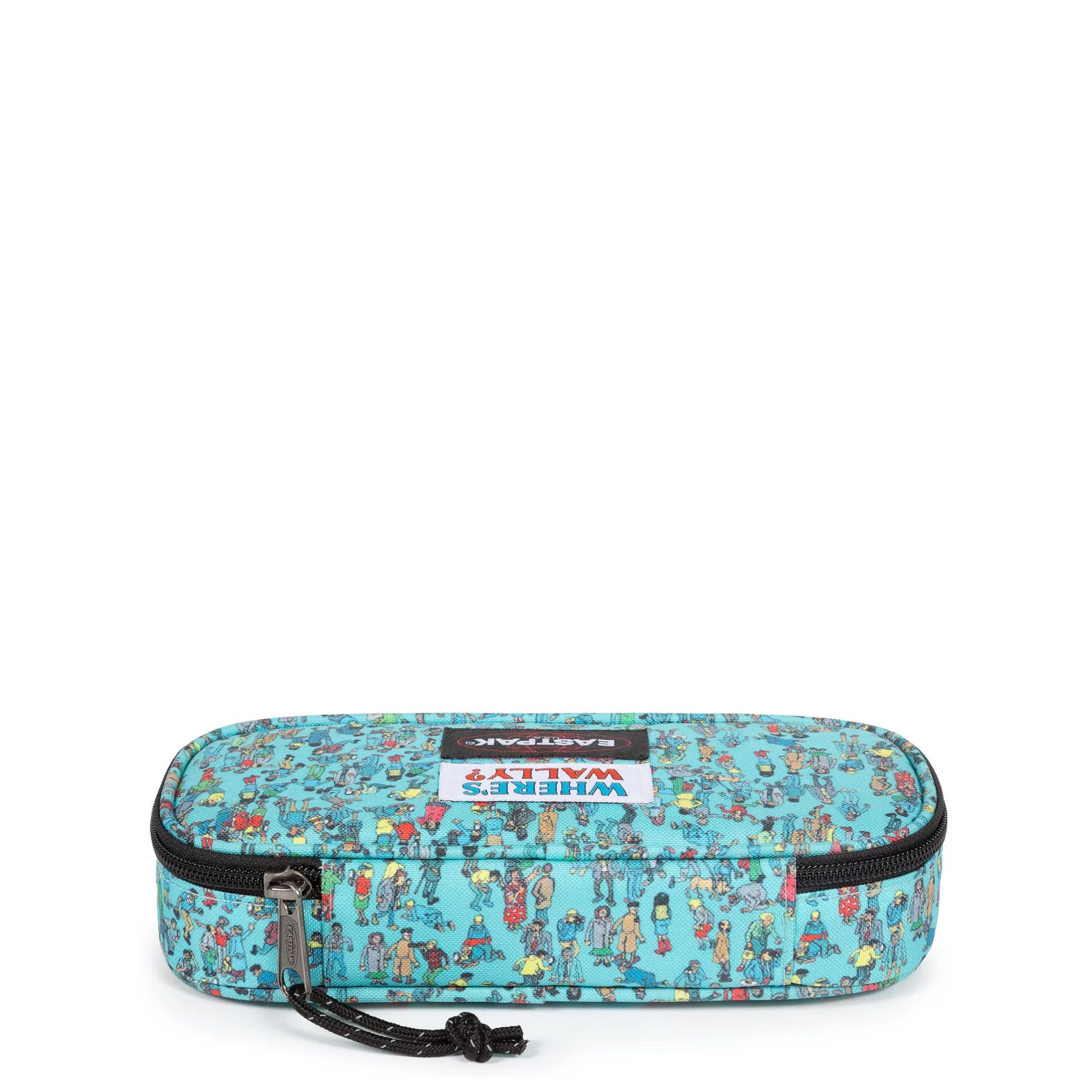 Estuche escolar Eastpak: PLUMIER OVAL SINGLE EK7172E3 WALLY PATTERN BLUE ¿Dónde está Wally? Azul