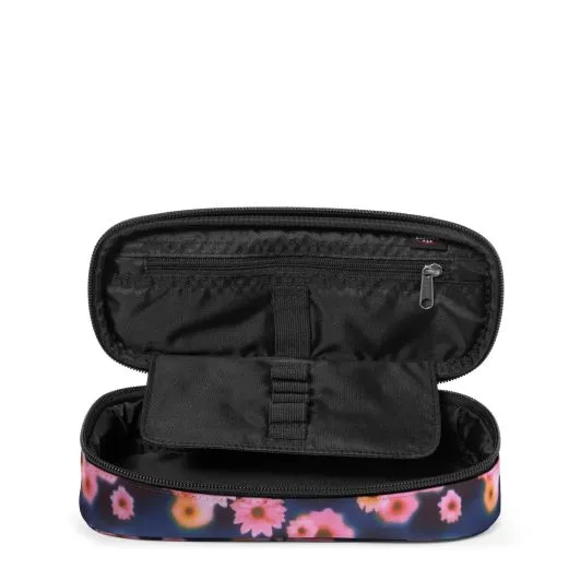 Estuche escolar Eastpak: PLUMIER OVAL SINGLE EK7177D1 Soft Navy azul oscuro con flores