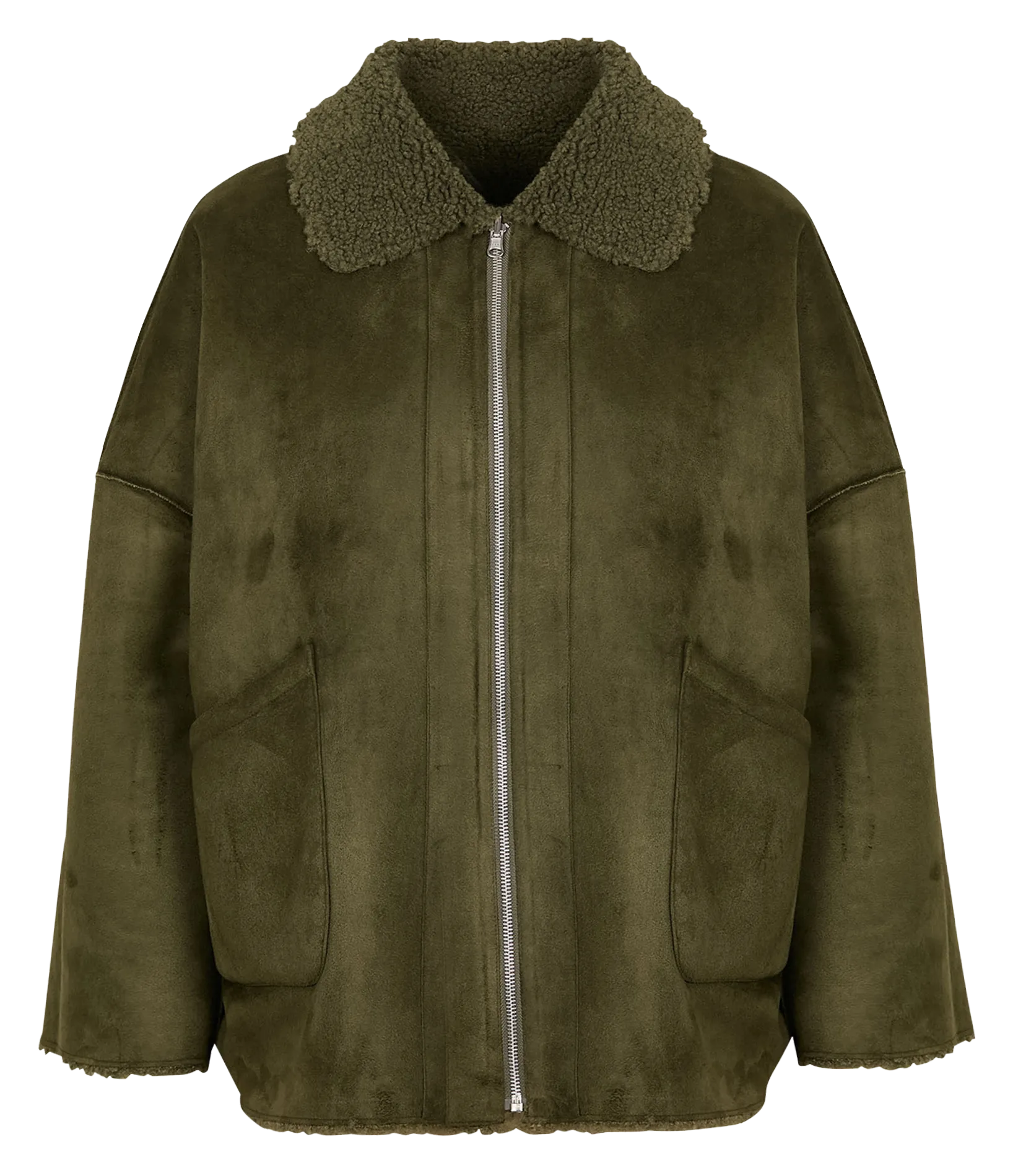 ETHEL  CHAQUETA AMPLIA REVERSIBLE EN MARRON