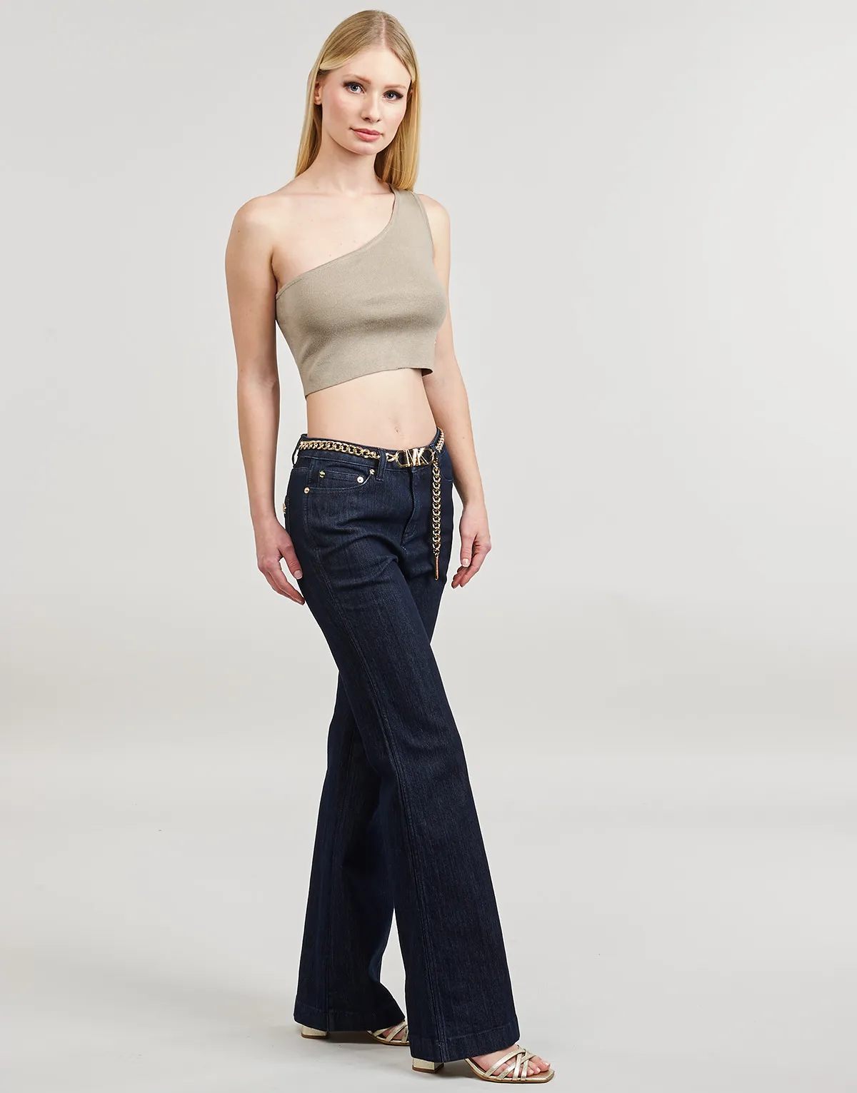 FLARE CHAIN BELT DNM JEAN