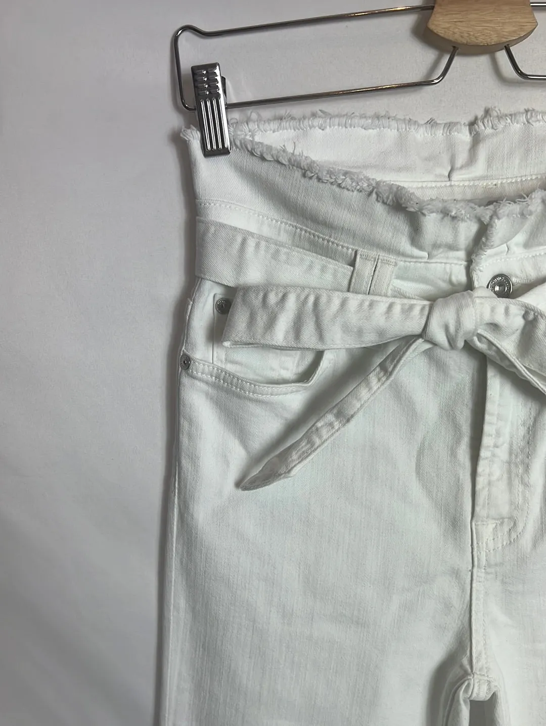 FOR ALL 7 MANKIND. Denim blanco pitillo elastico . T 28(38)