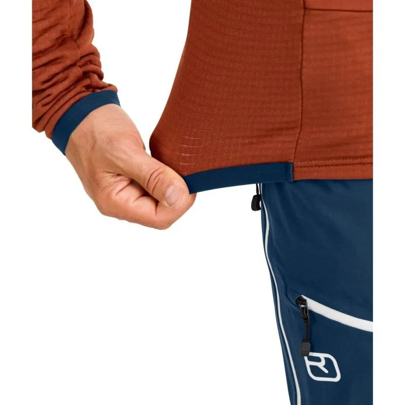 Forro polar para hombre Ortovox FLEECE GRID HOODY M (deep ocean)