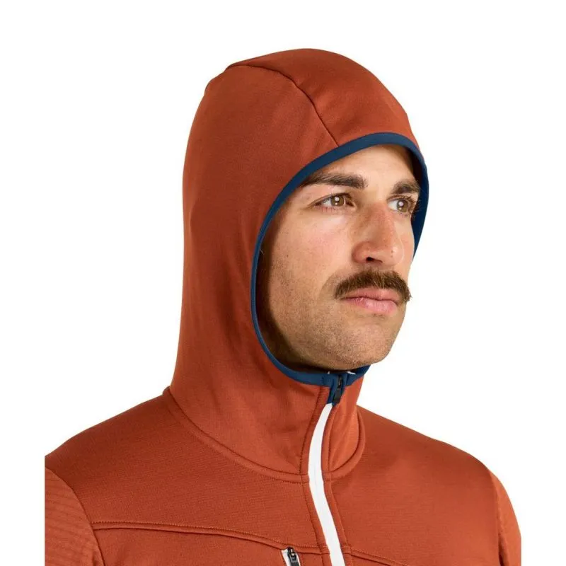 Forro polar para hombre Ortovox FLEECE GRID HOODY M (deep ocean)