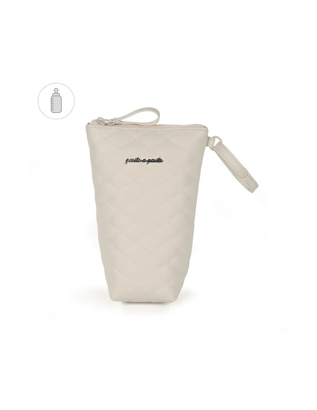 Funda biberón Inés beige de Pasito a Pasito