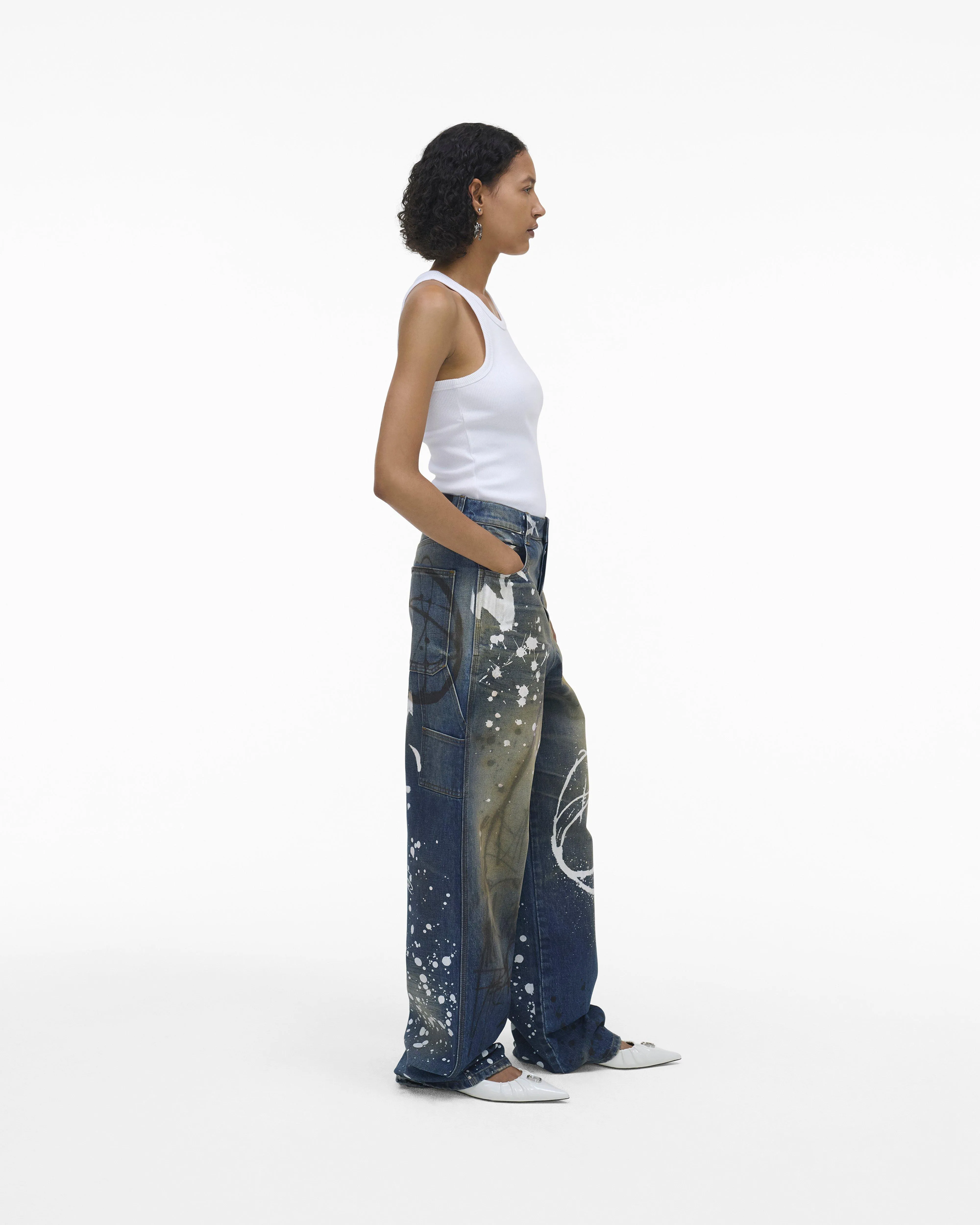 Futura x Marc Jacobs Painted Oversized Jean