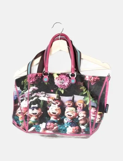 GABS Bolso negro estampado