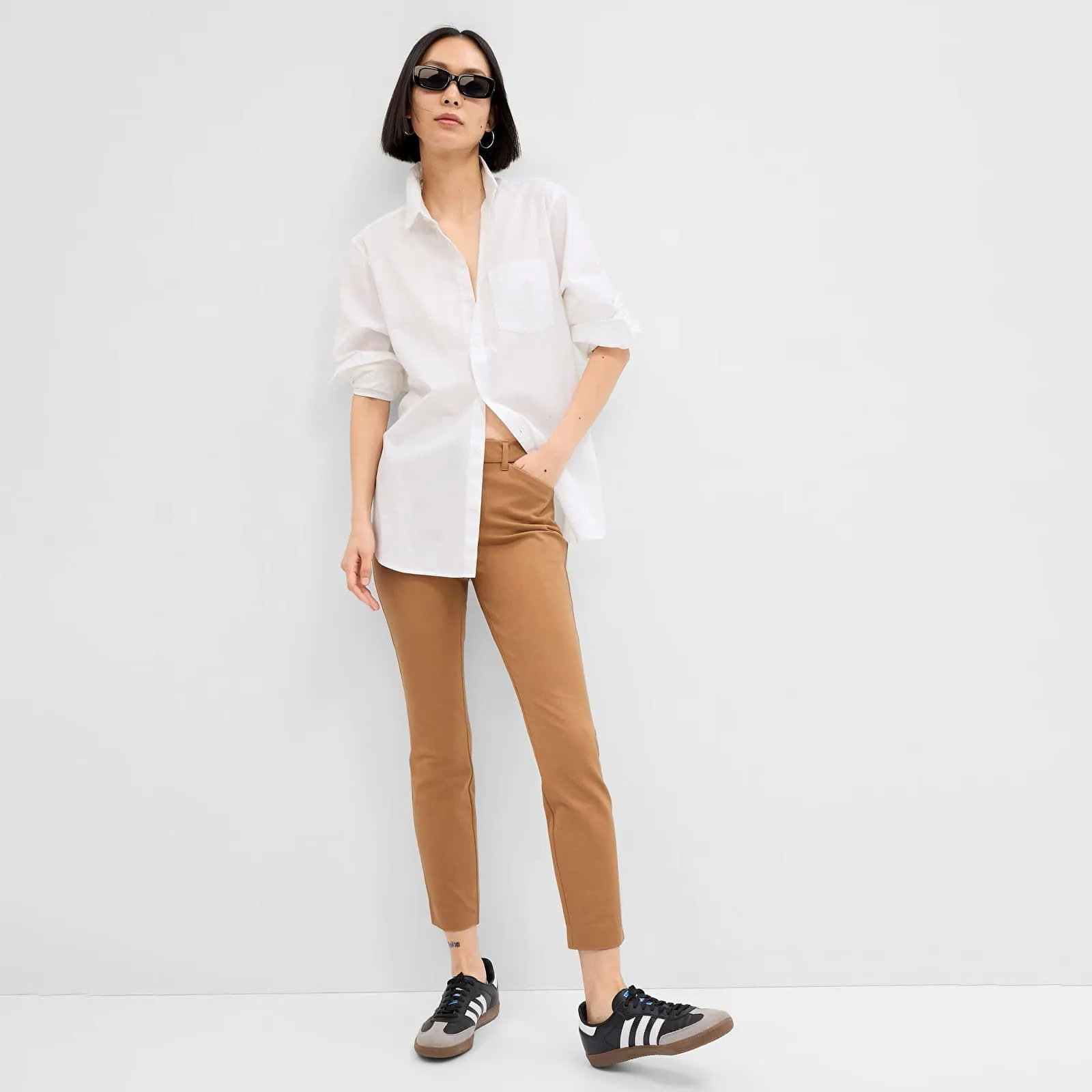 GAP Pants Skinny Ankle Bistrech Pants Camel Hair 2