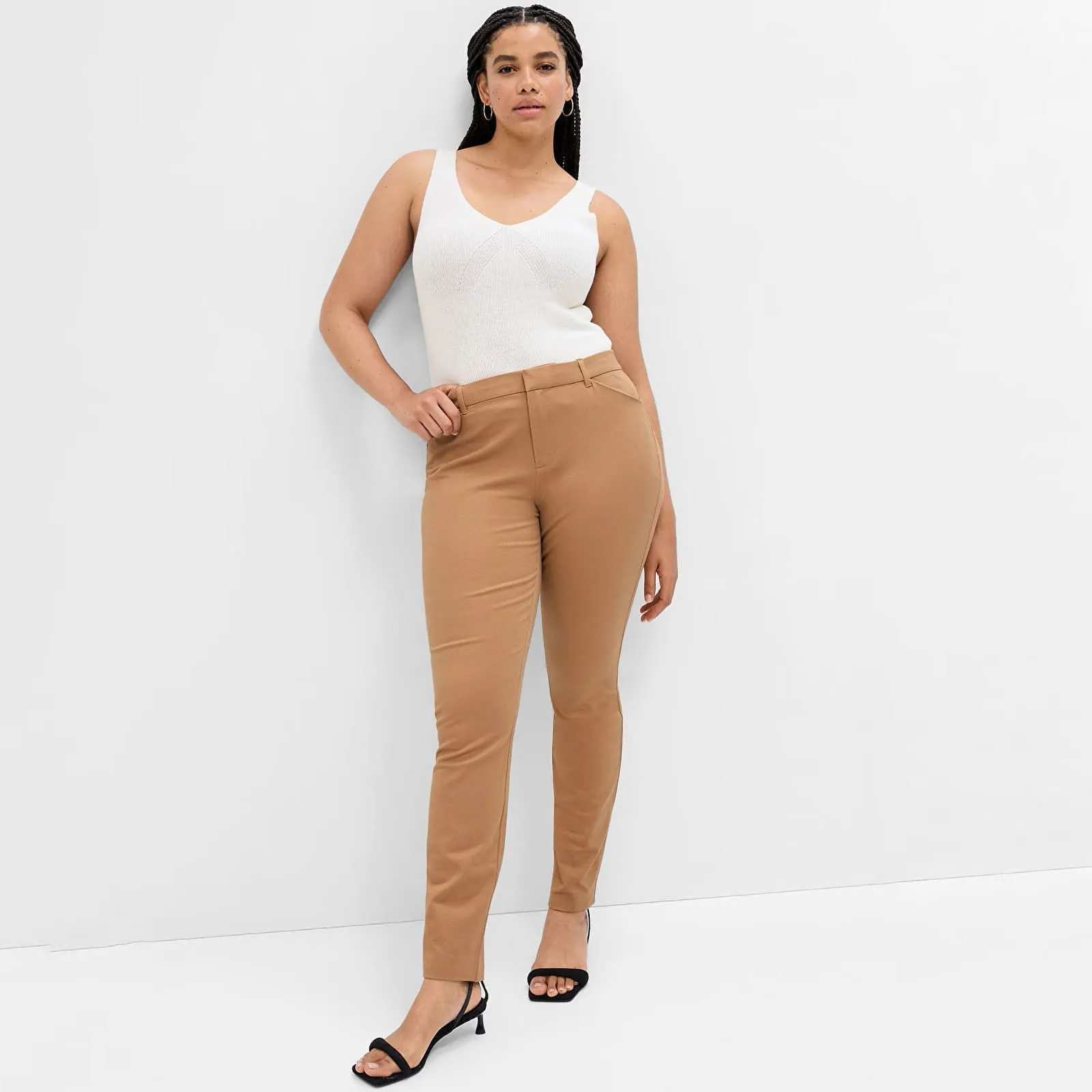 GAP Pants Skinny Ankle Bistrech Pants Camel Hair 2