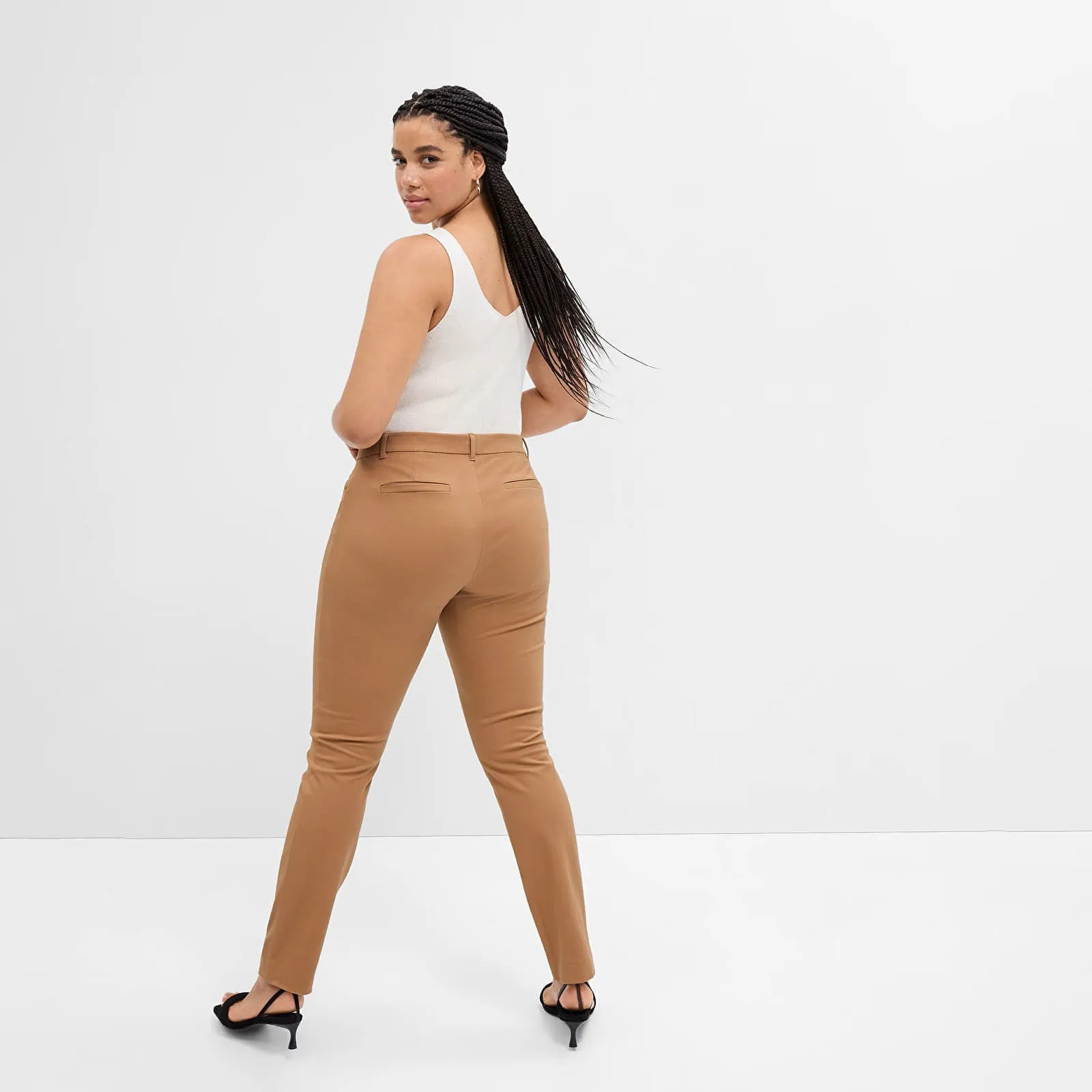 GAP Pants Skinny Ankle Bistrech Pants Camel Hair 2