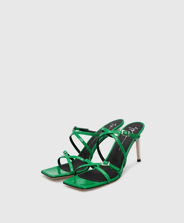 Giuseppe Zanotti Green leather sandals