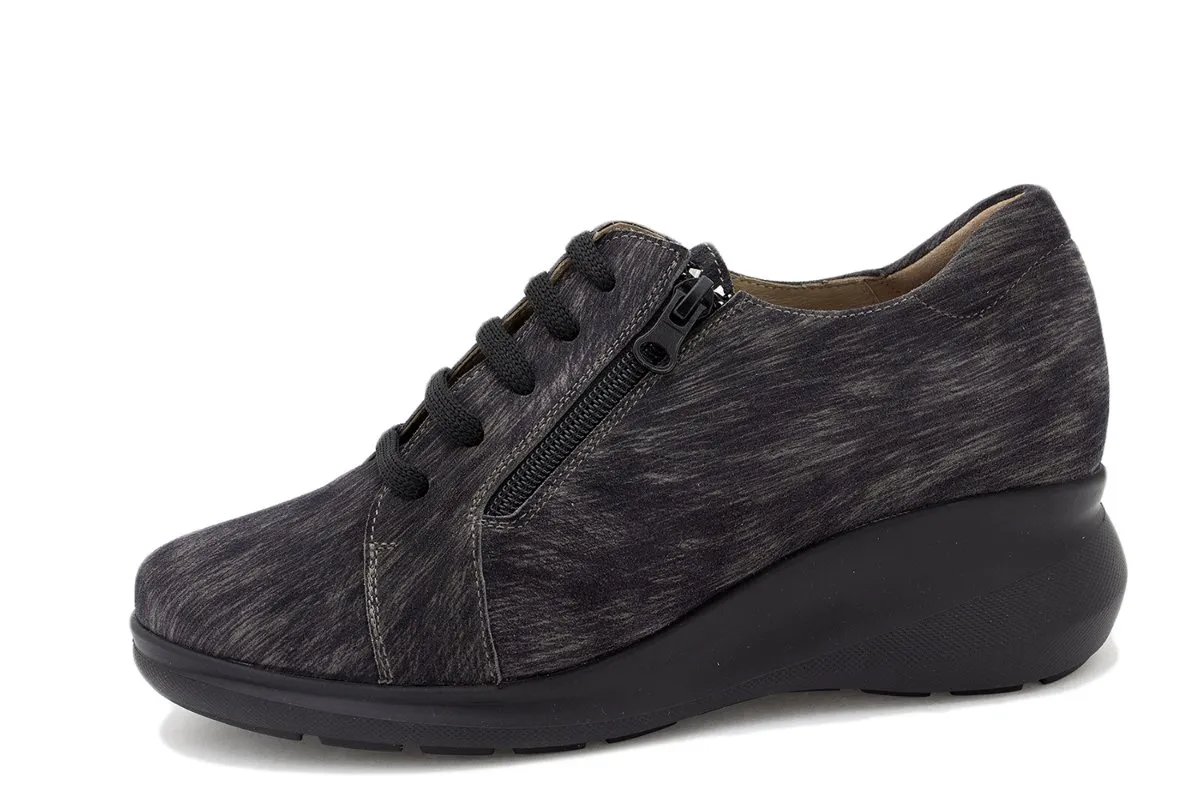 GREY PRINT LACEUP SHOE