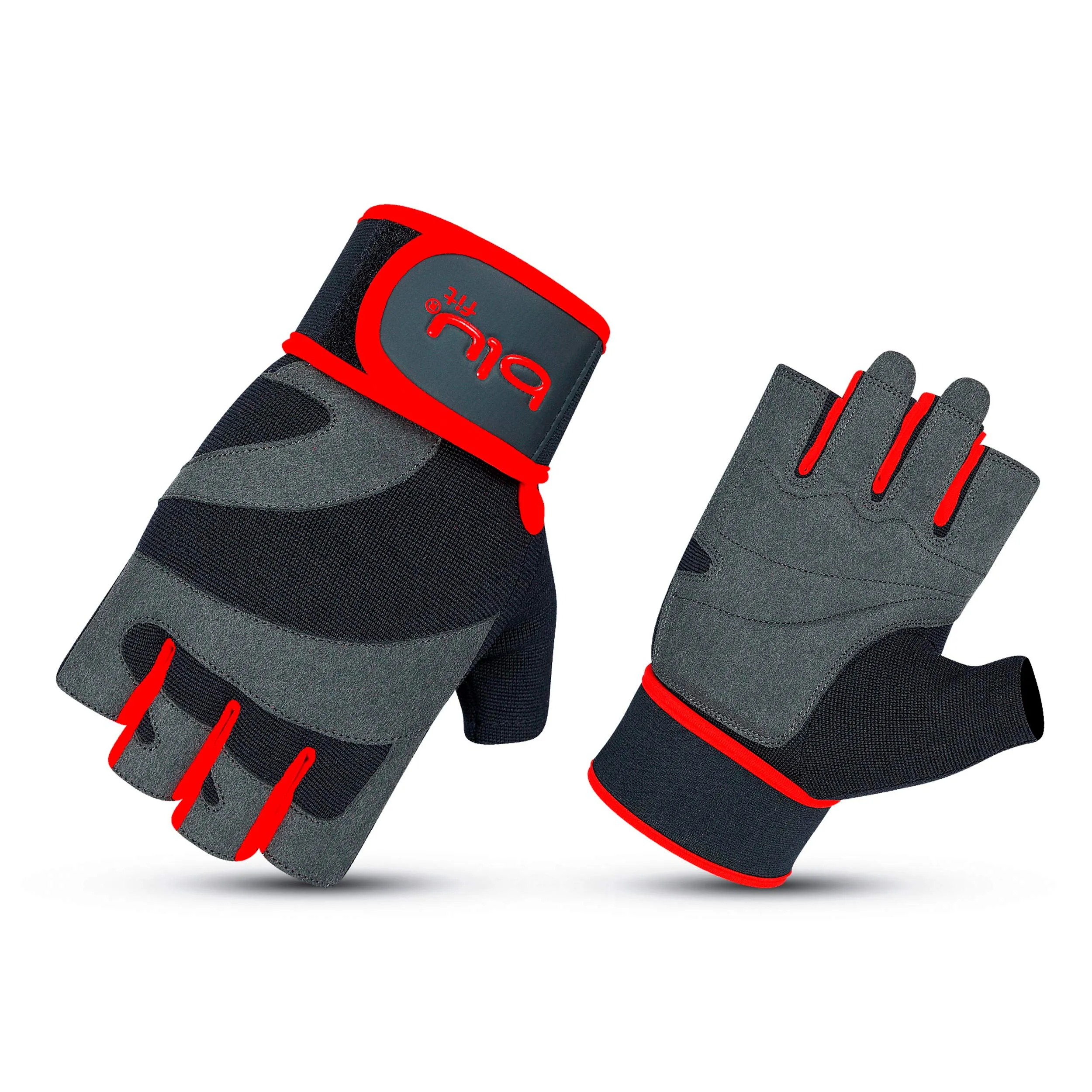 Guantes Fitness Soporte Muñeca Hombre  Blu Fit