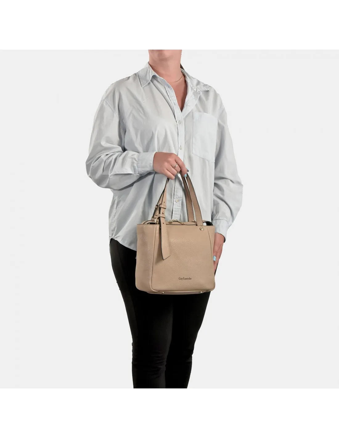 GUY LAROCHE Bolso de mano con bandolera en piel para mujer