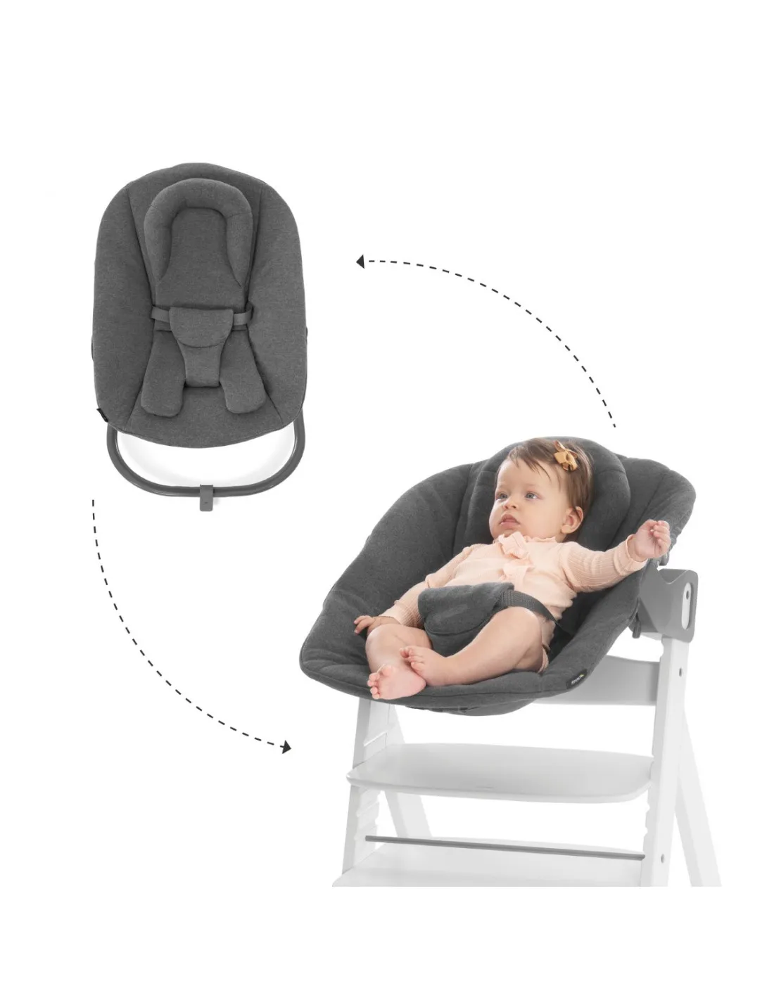 Hamaca bebé Hauck alpha bouncer premium jersey charcoal