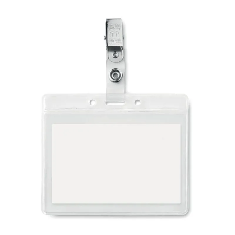 Identificador corporativo transparente PVC