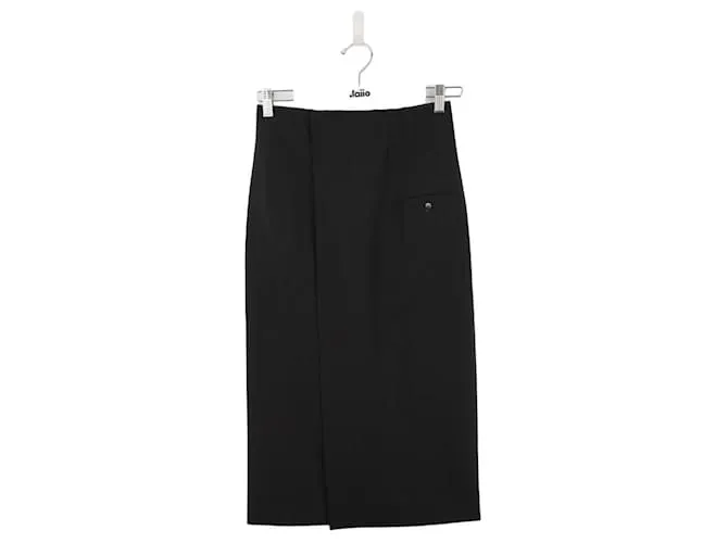 Jean Paul Gaultier falda de lana Negro 