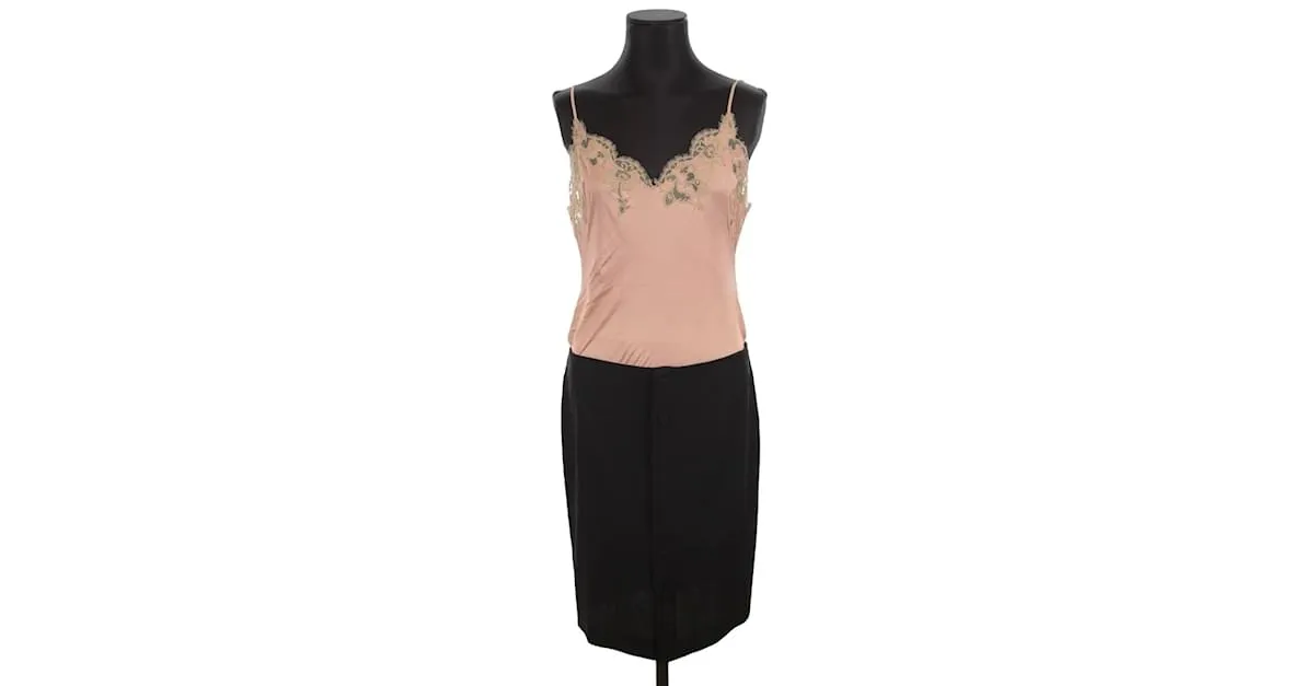 Jean Paul Gaultier Vestido de lana Rosa 