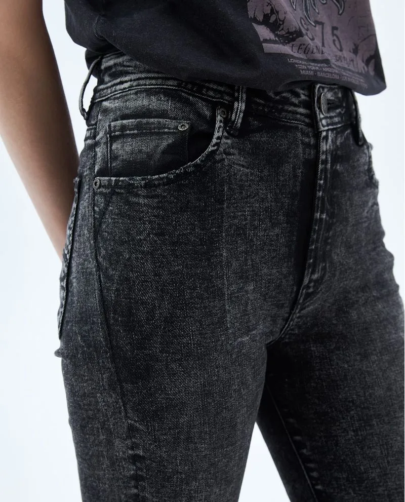 Jean Skinny negro para mujer