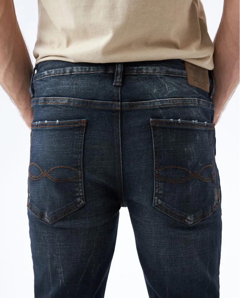 Jean Skinny oscuro para hombre