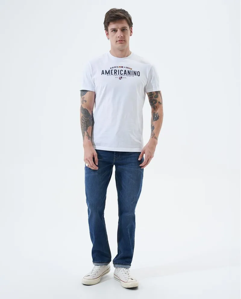 Jean Slim and Straight fit cinco bolsillos para hombre