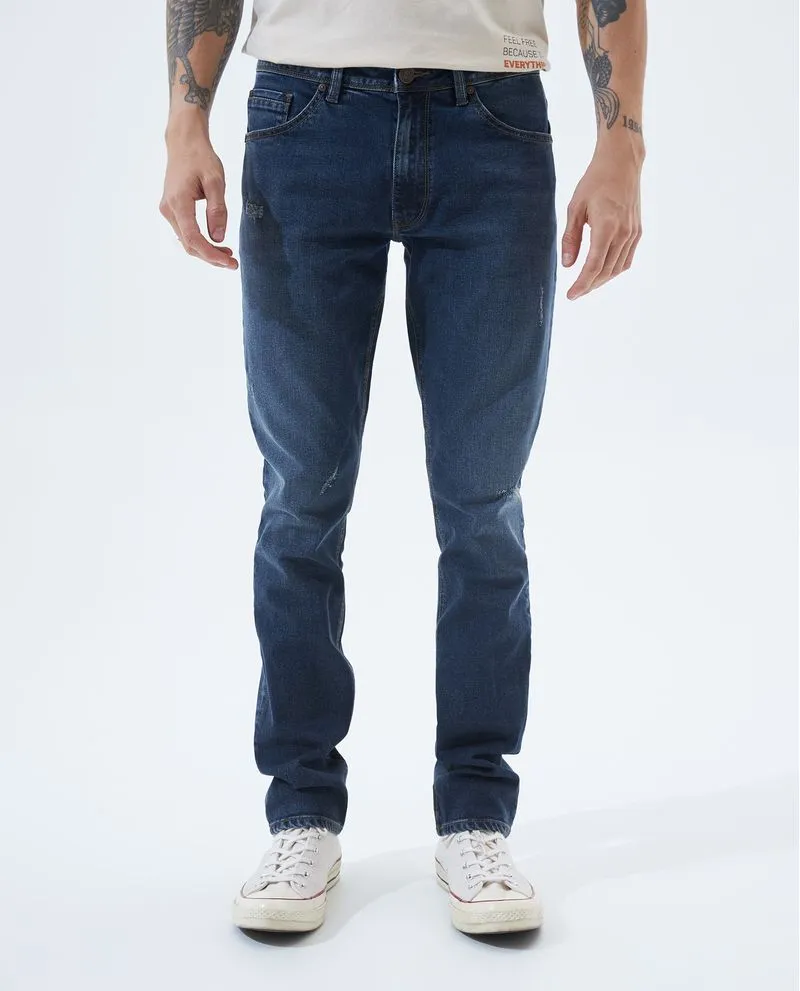 Jean Slim fit tono oscuro para hombre
