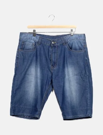 JEANS Pantalón pirata azul vaquero