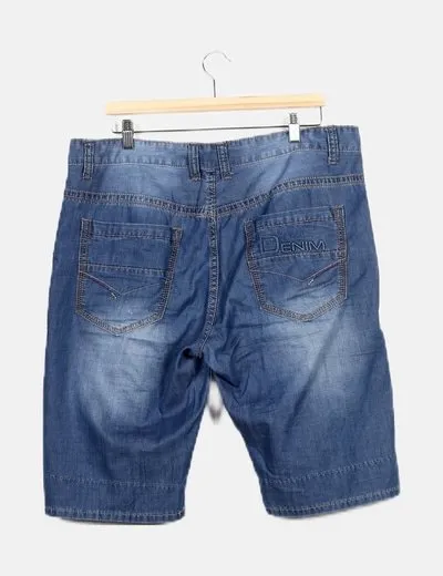 JEANS Pantalón pirata azul vaquero