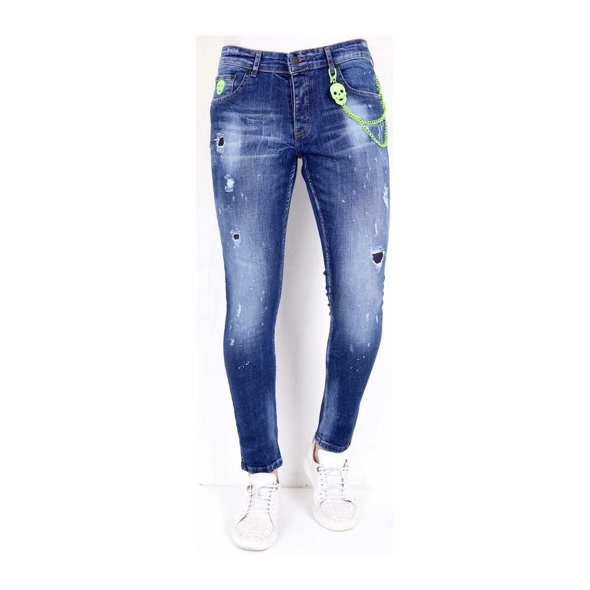 Jeans Slim Salpicaduras Pintura