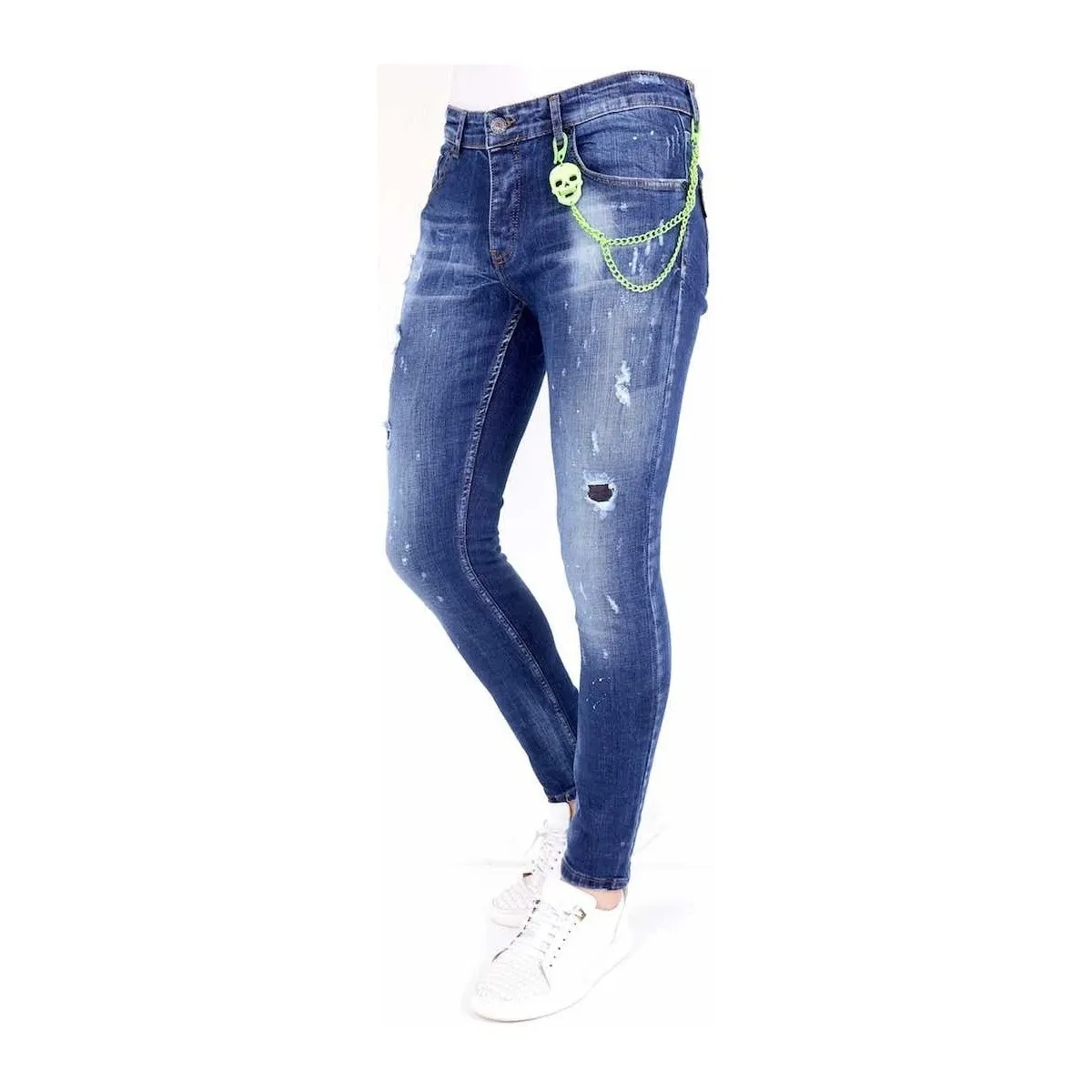 Jeans Slim Salpicaduras Pintura