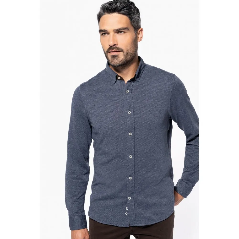 K507 CAMISA JACQUARD MANGA LARGA