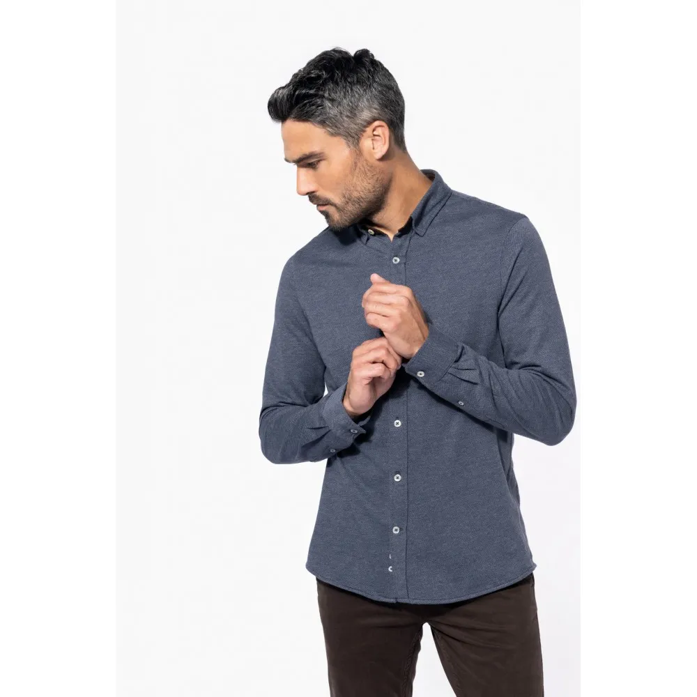 K507 CAMISA JACQUARD MANGA LARGA
