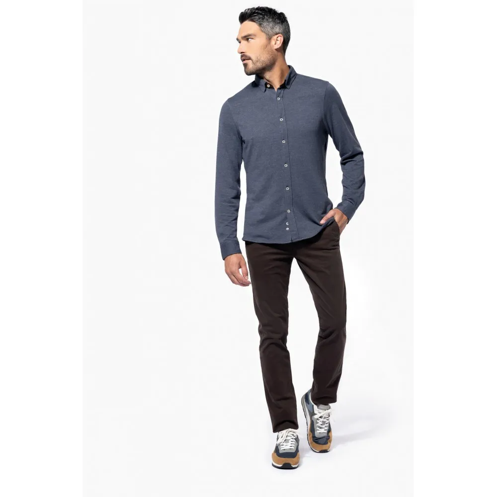 K507 CAMISA JACQUARD MANGA LARGA