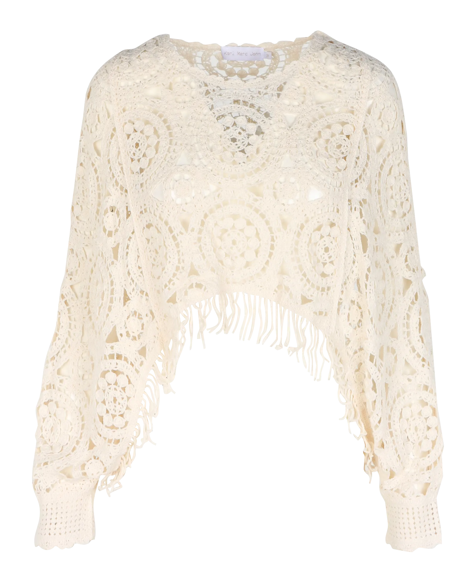 KARL MARC JOHN TALIDE  TOP CAPA DE GANCHILLO EN BEIGE